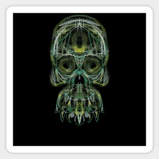 Electroluminated Skull - Zombie Sticker